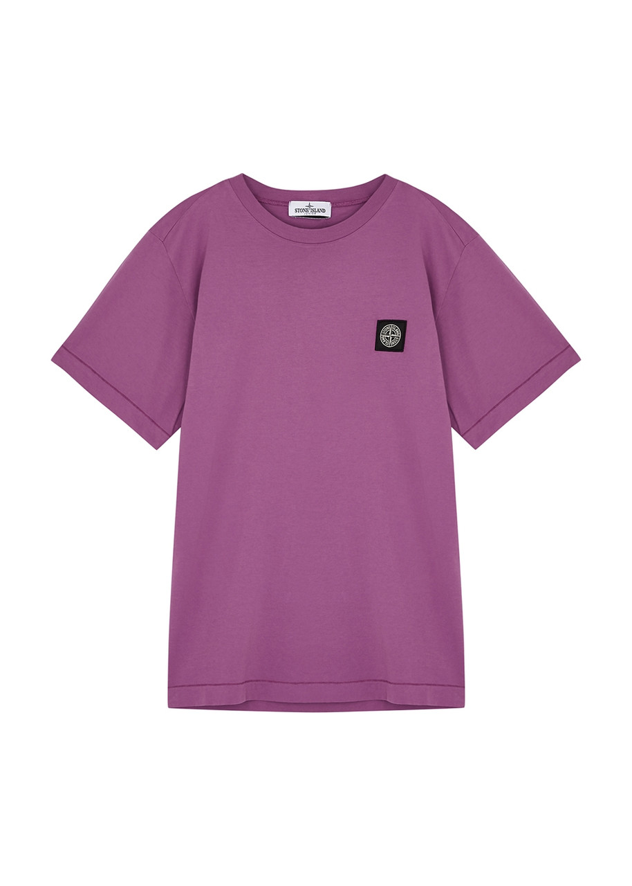 Stone Island Kids Logo Cotton T-shirt (10-12 Years) - Fuchsia - 10 Years