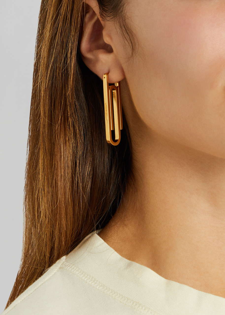  Off-white Paperclip Drop Earrings - Gold - One Size 
