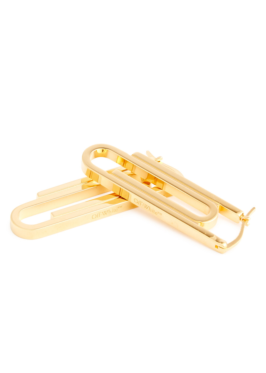  Off-white Paperclip Drop Earrings - Gold - One Size 