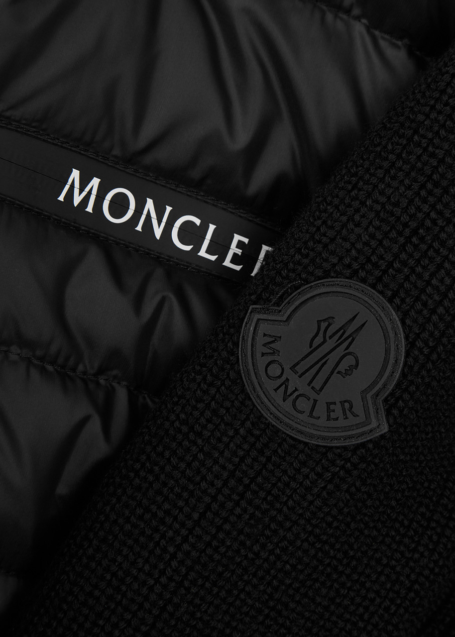 Moncler Kids Wool And Quilted Shell Jacket (8-10 Years) In Black