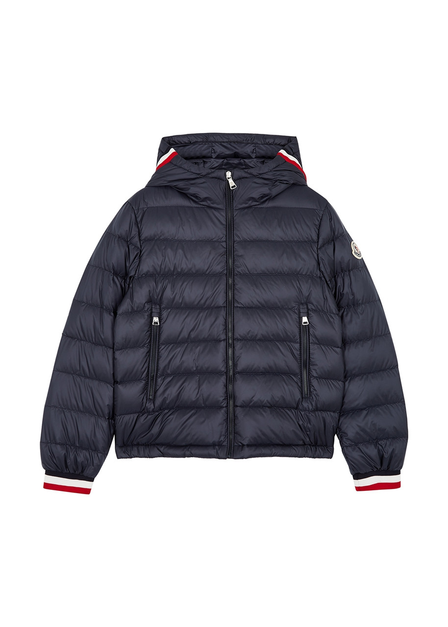 Moncler Kids Giroux Quilted Shell Jacket (8-10 Years) In Navy