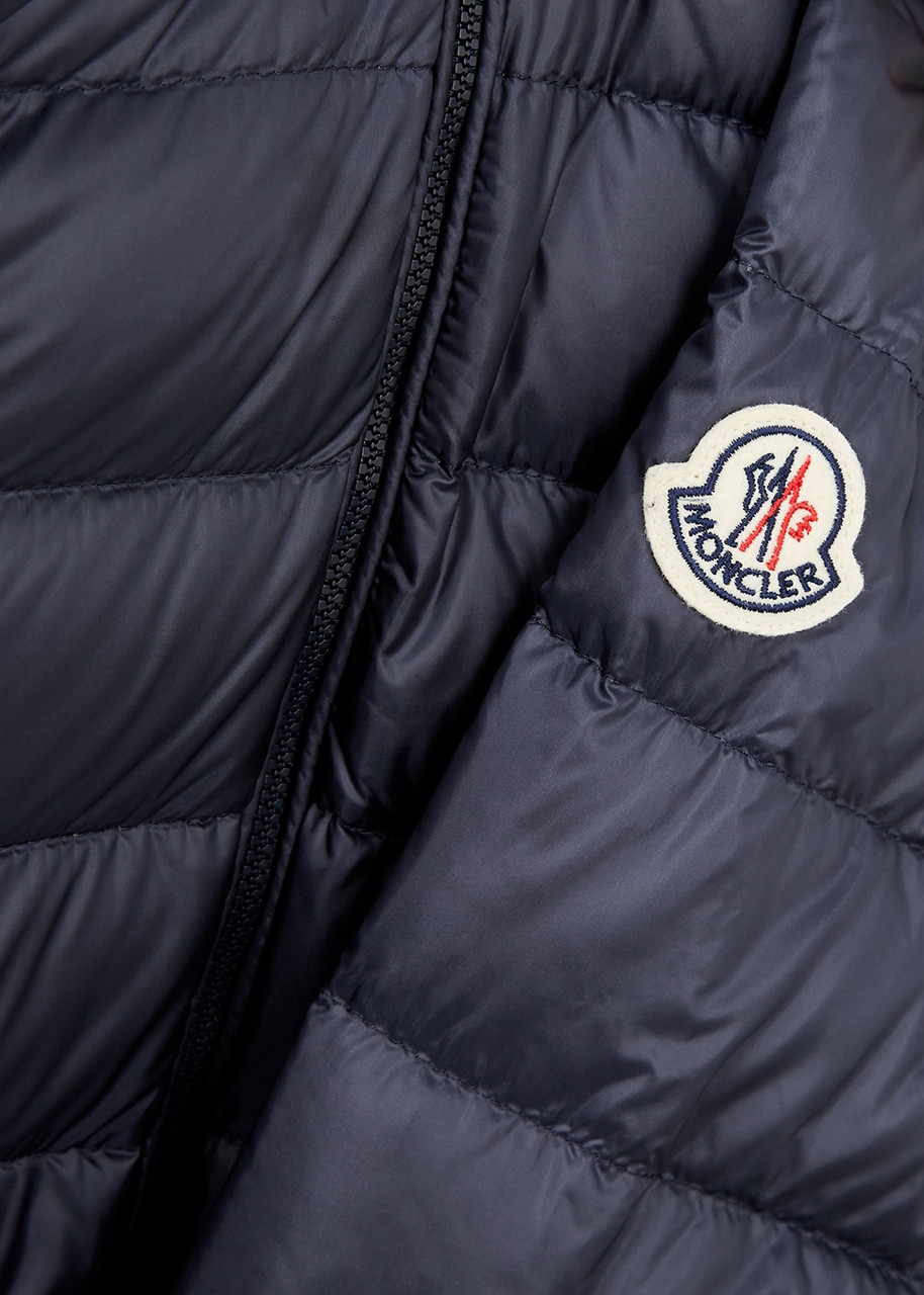 Moncler Kids Giroux Quilted Shell Jacket (8-10 Years) In Navy