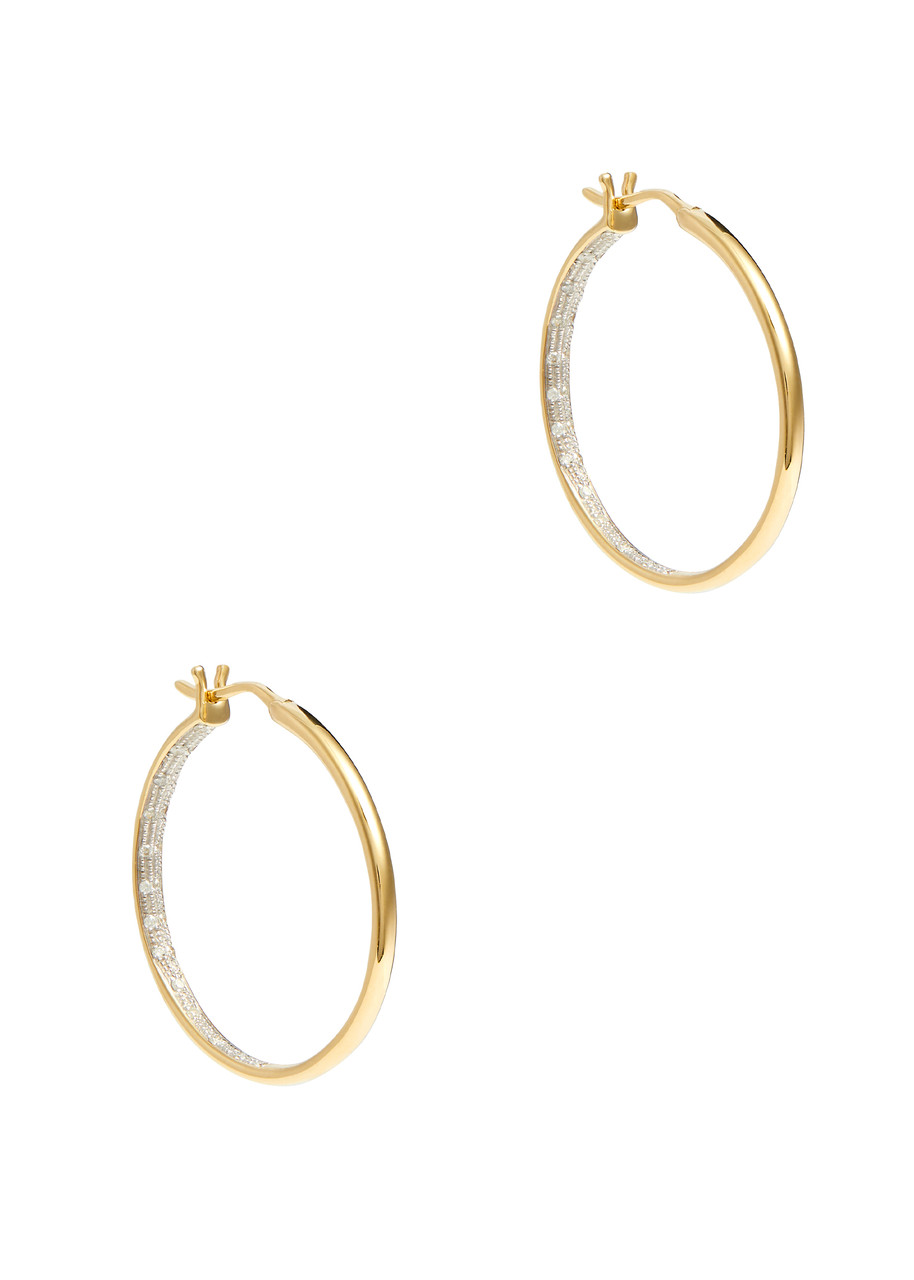 Yvonne Léon Paires De Creoles 9kt Gold Hoop Earrings