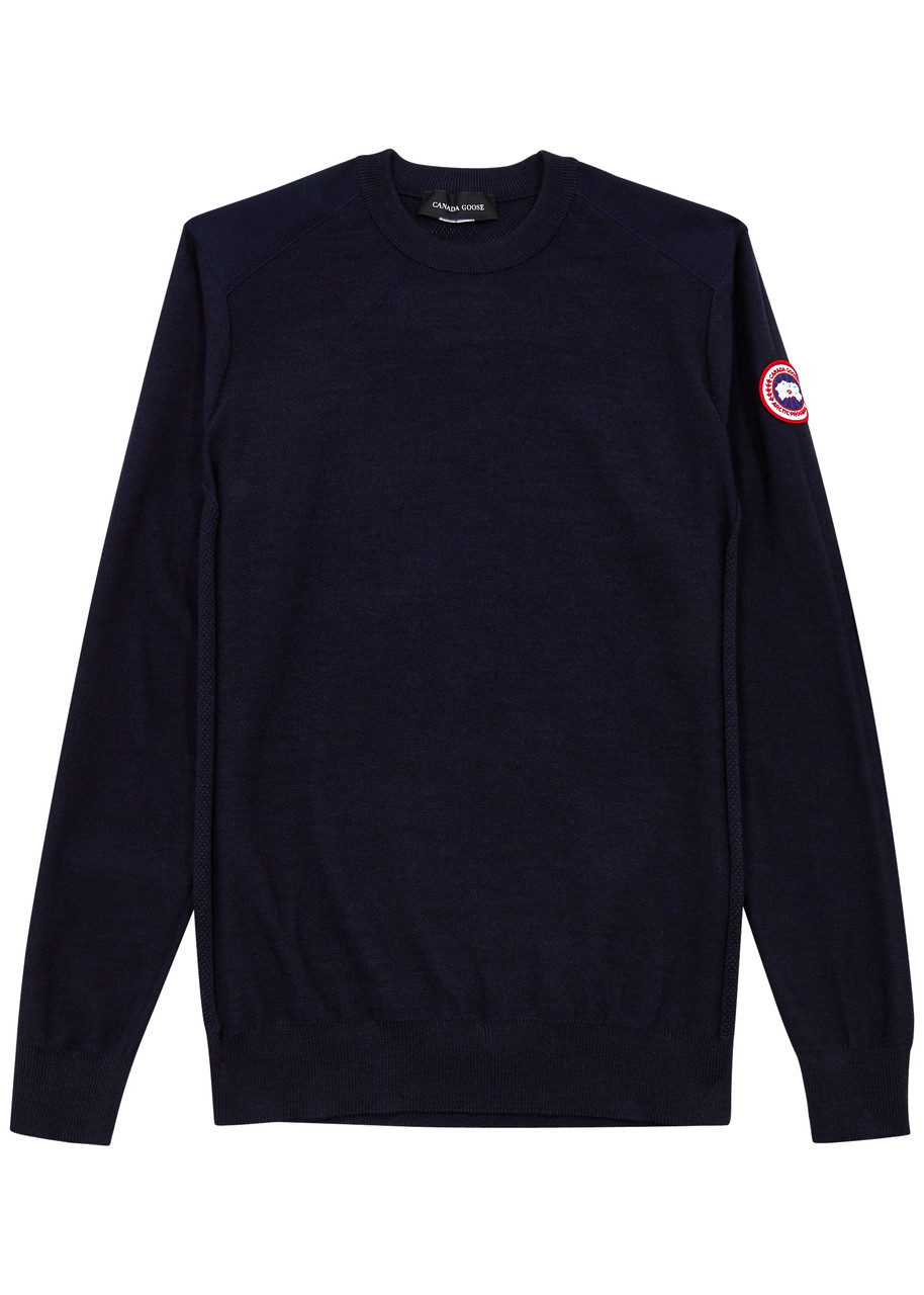 Canada Goose Dartmouth Merino Wool Jumper In Navy