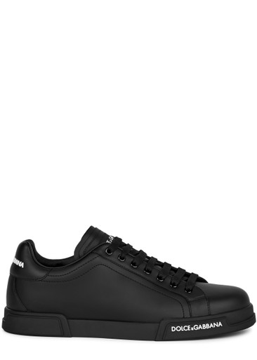 DOLCE & GABBANA Portofino leather sneakers | Harvey Nichols
