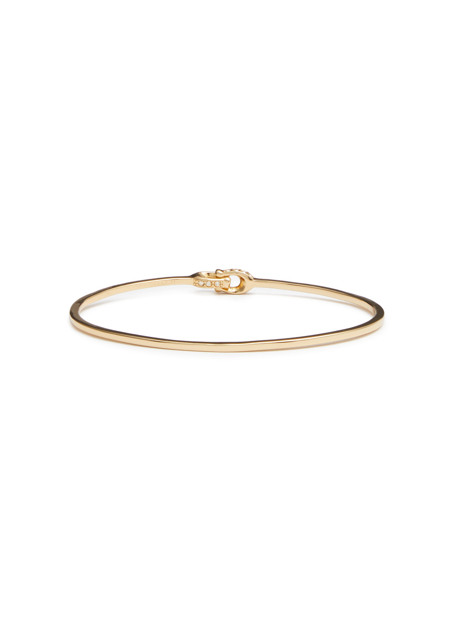  Coach Crystal-embellished Logo Bracelet - Gold - One Size 