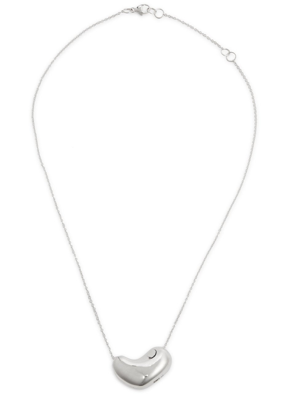 Agmes Heart Small Sterling Silver Necklace - One Size