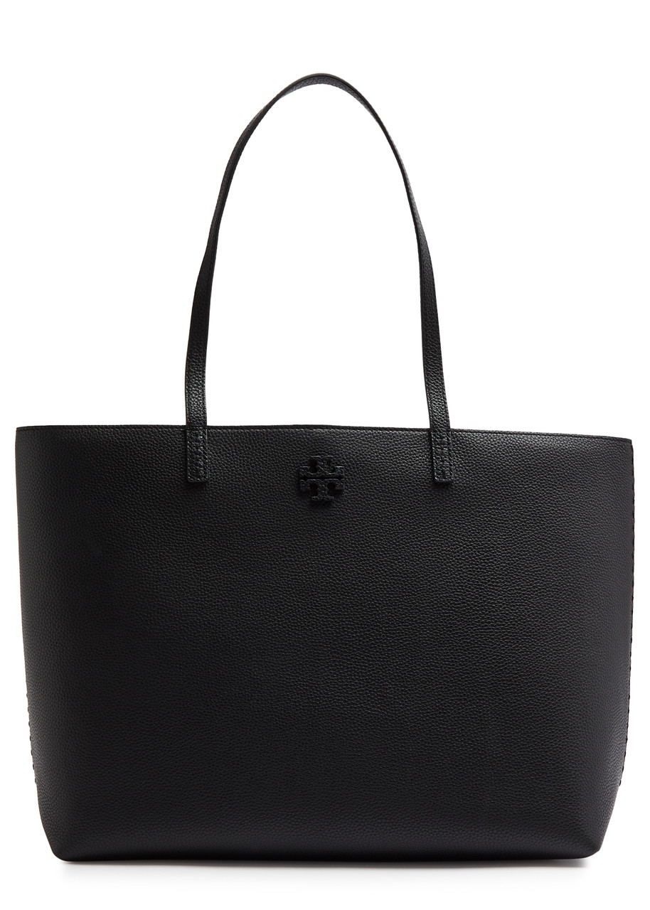 Tory Burch Mcgraw Large Leather Tote - Black - One Size