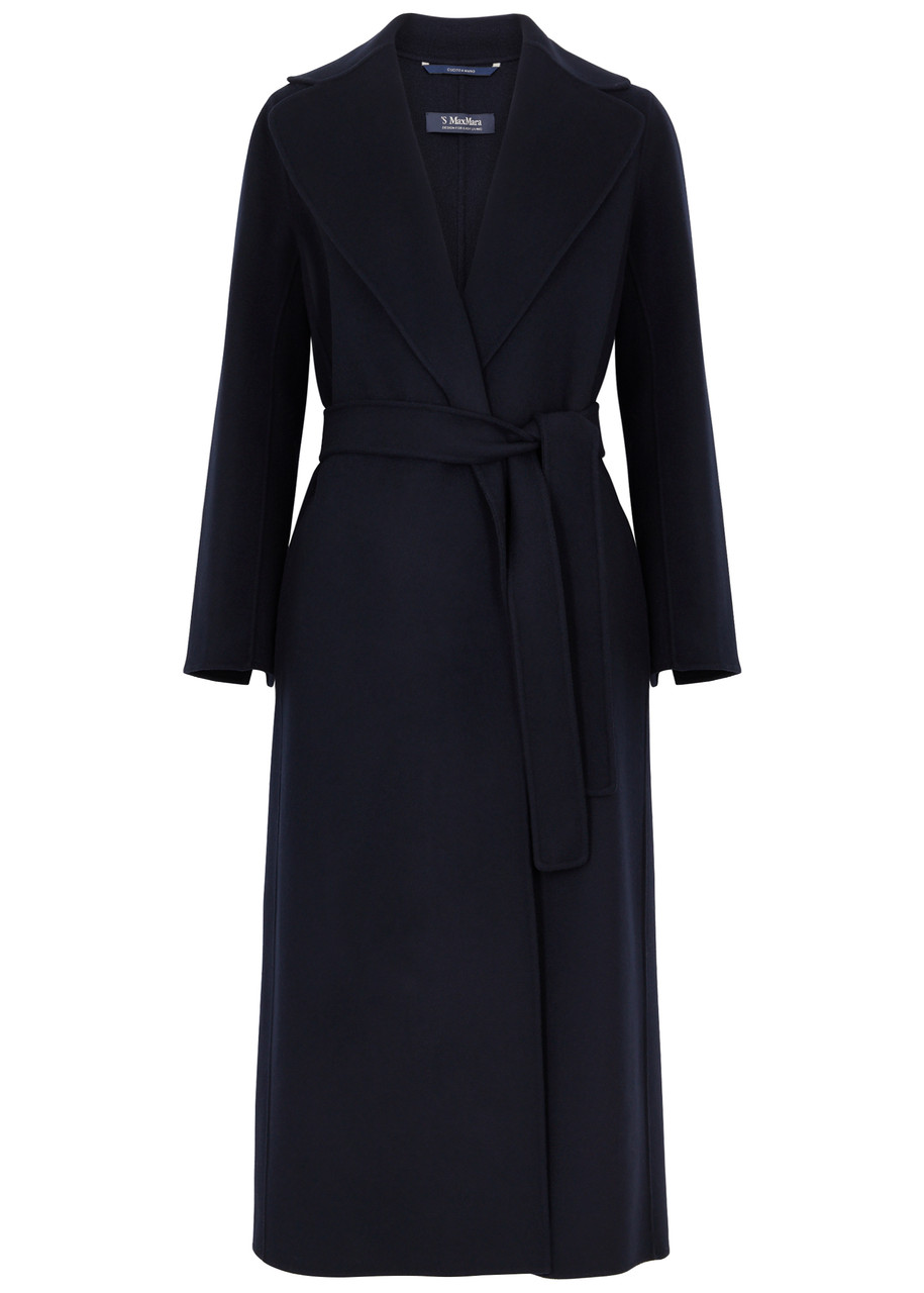 's Max Mara S Max Mara Poldo Belted Wool Coat In Navy