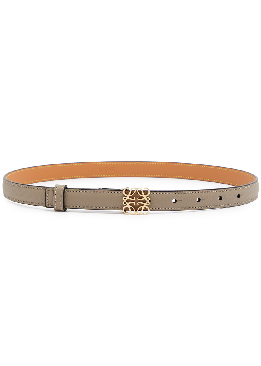 Loewe Anagram Leather Belt - Sand