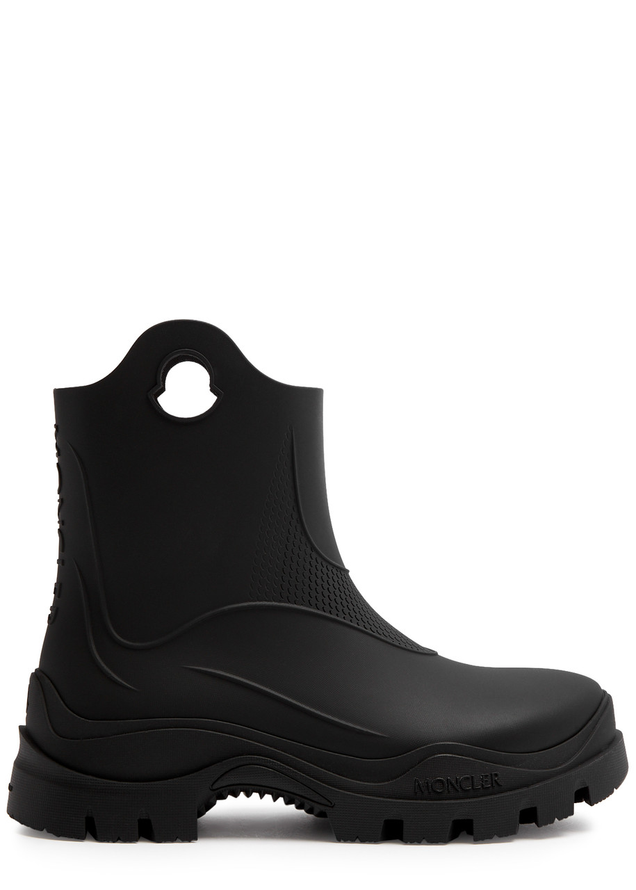 Shop Moncler Misty Rubber Rain Boots In Black