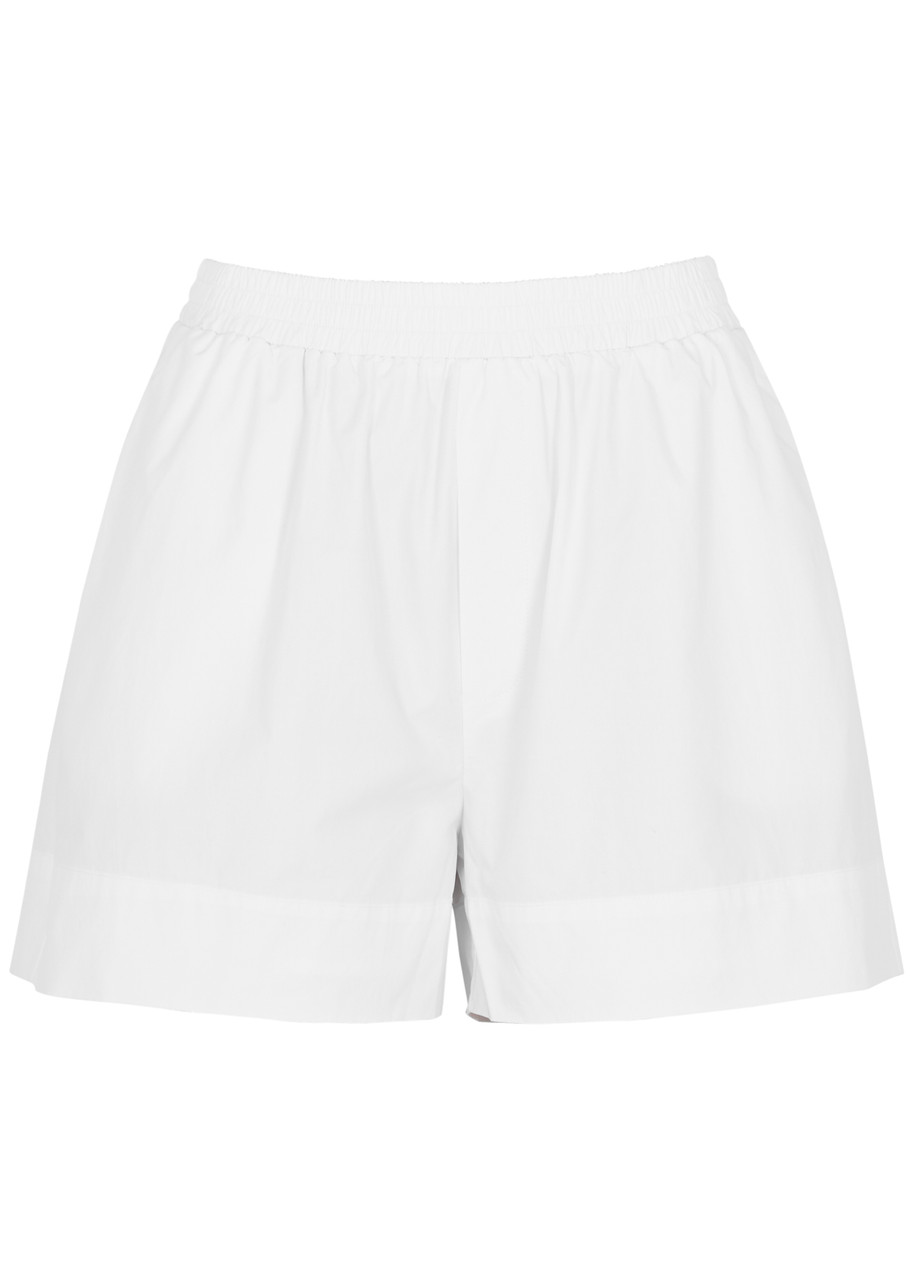 Aexae Cotton-poplin Shorts - White - M (UK 12 / M)