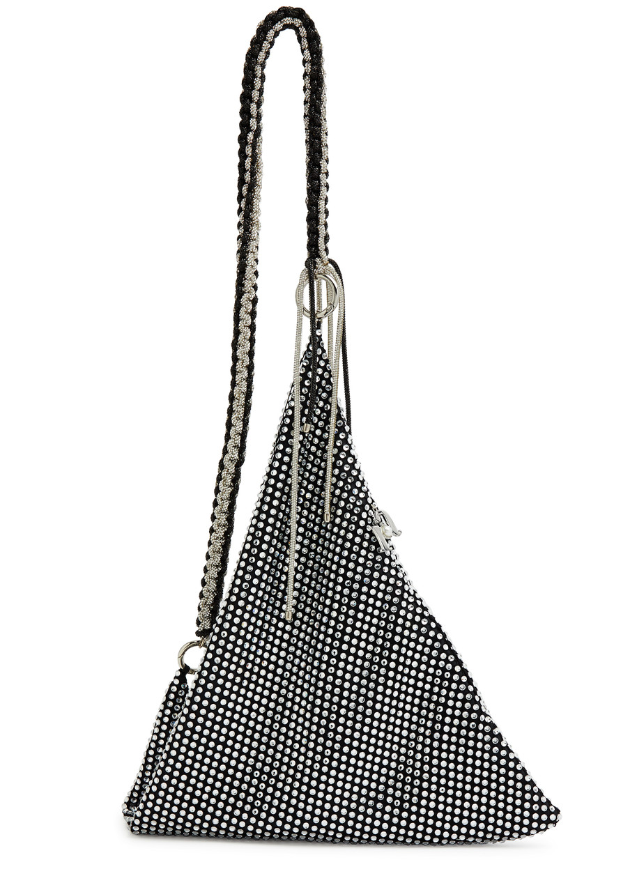 Rosantica Vela Crystal-embellished Top Handle Bag In Black