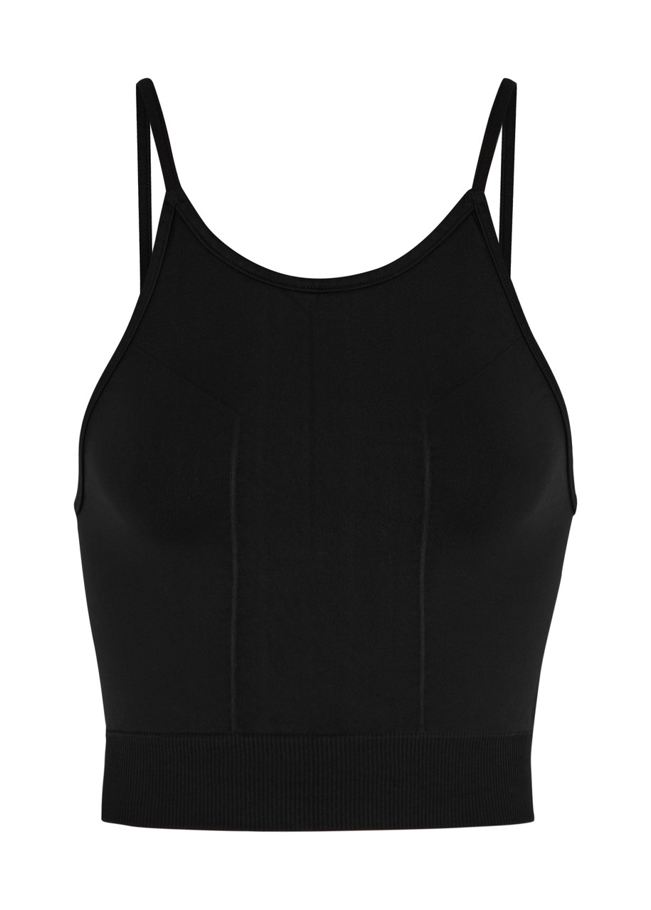 PRISM2 Enraptured Cropped Stretch-jersey Tank - Black - One Size