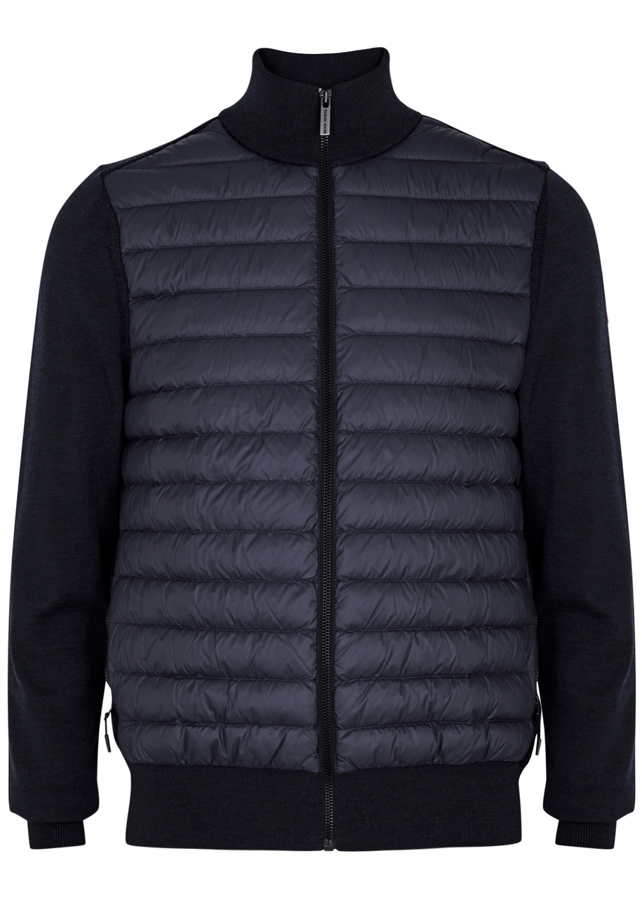 Canada Goose Hybridge Quilted Shell and Wool Jacket - Navy - XL