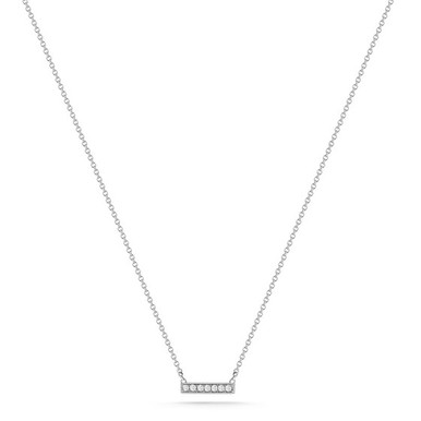 Mini diamond hotsell bar necklace