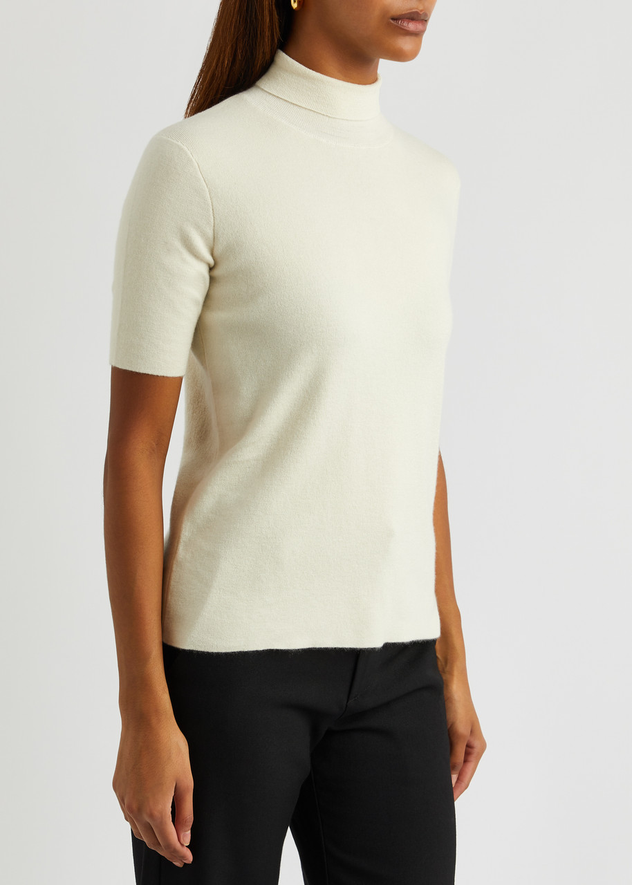  Aexae Roll-neck Cashmere Jumper - Cream - M (uk 12 / M) 