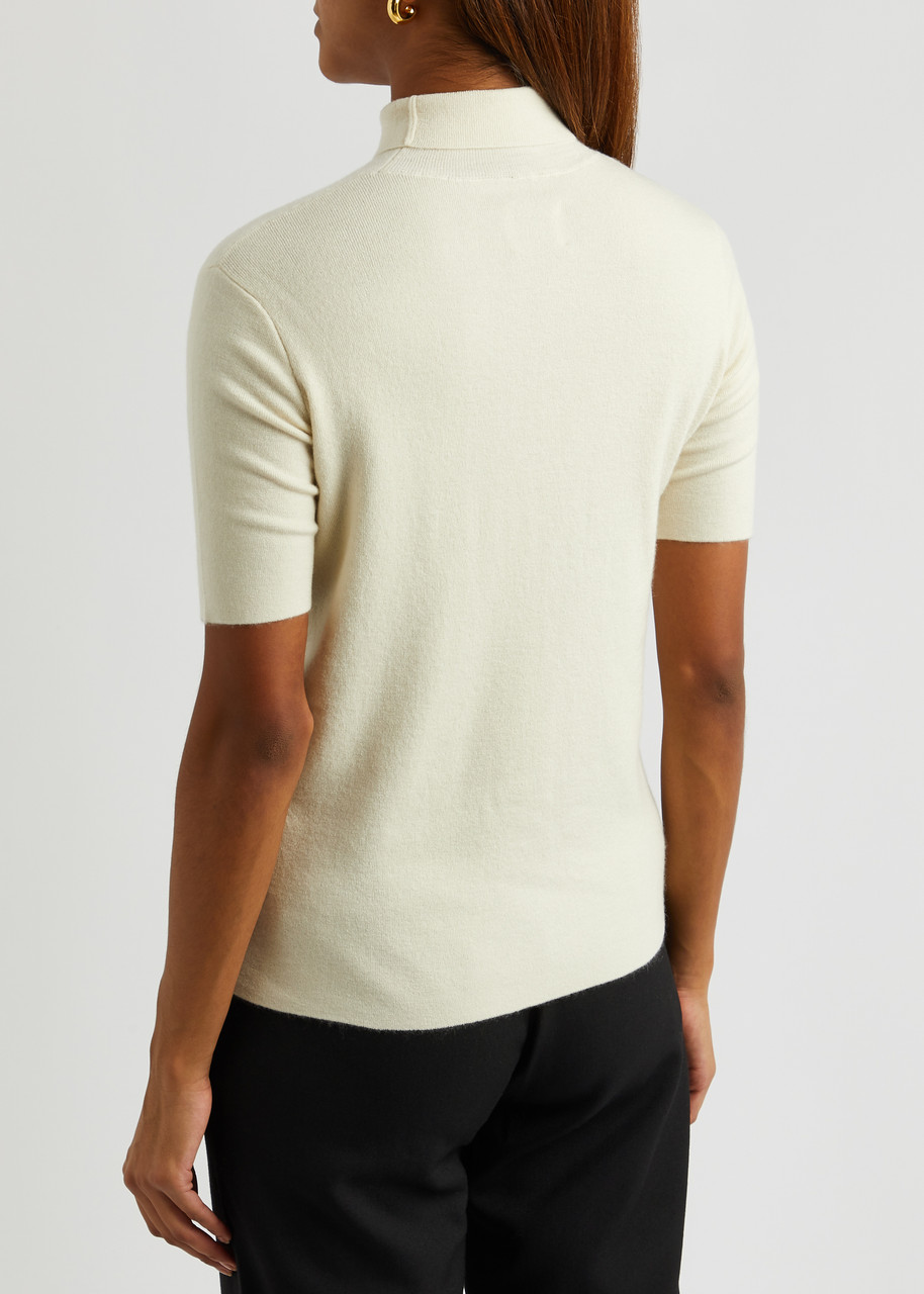  Aexae Roll-neck Cashmere Jumper - Cream - M (uk 12 / M) 