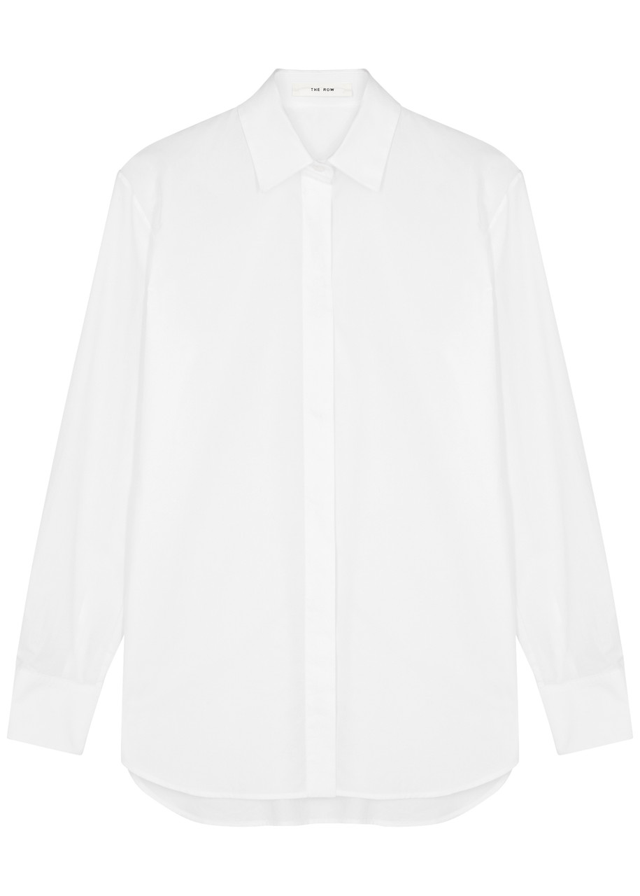 Shop The Row Derica Cotton-poplin Shirt In White