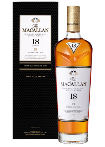 The Macallan 18 Year Old Sherry Oak Scotch Whisky 2023, Whisky, Lace
