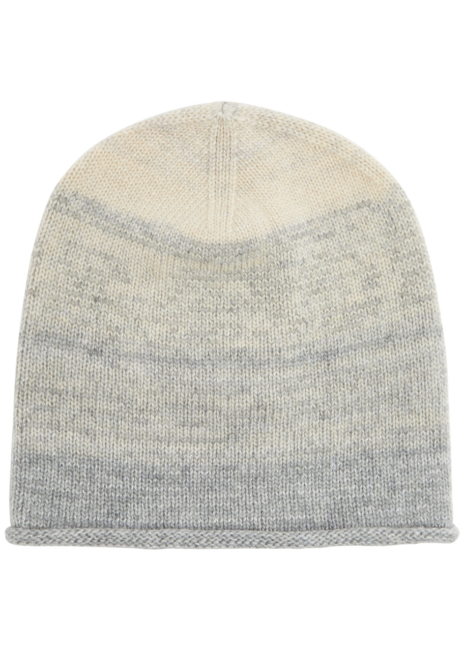 Metallic-weave Wool-blend Beanie