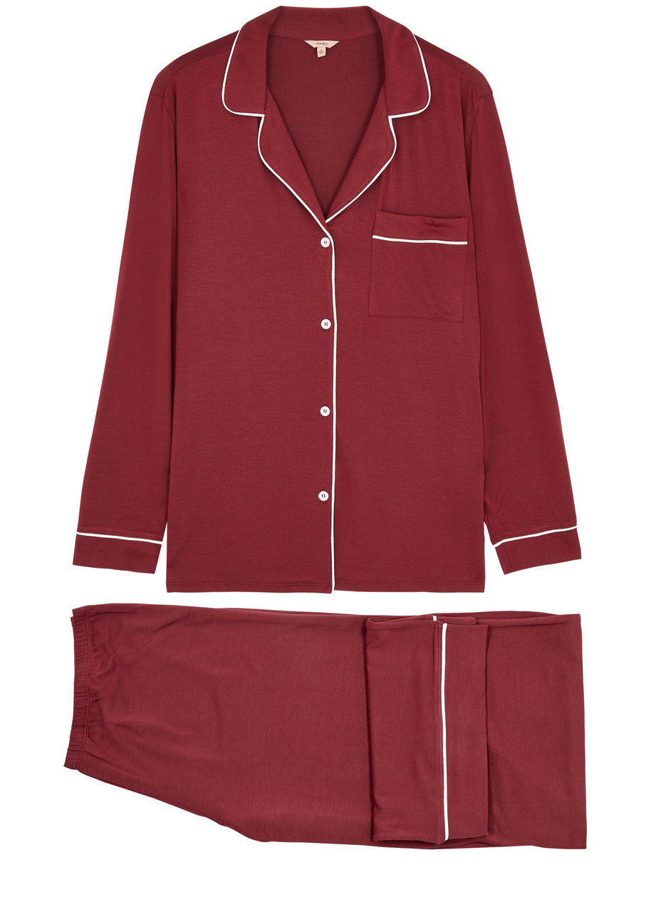 Eberjey Gisele Stretch-modal Pyjama Set In Red