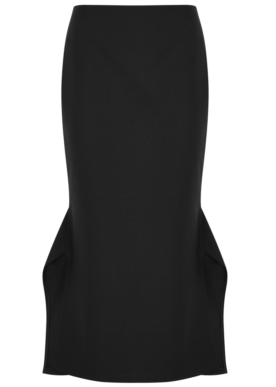 Shop The Row Patillon Wool-blend Midi Skirt In Black