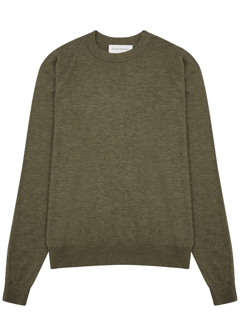 Extreme Cashmere N°233 Class Cashmere-blend Jumper In Green