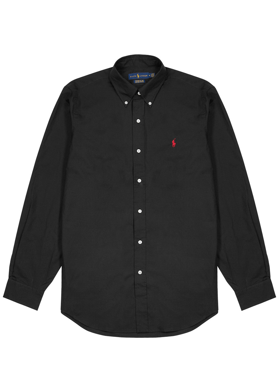 Polo Ralph Lauren Black Shirt With Pony Embroidery In Black