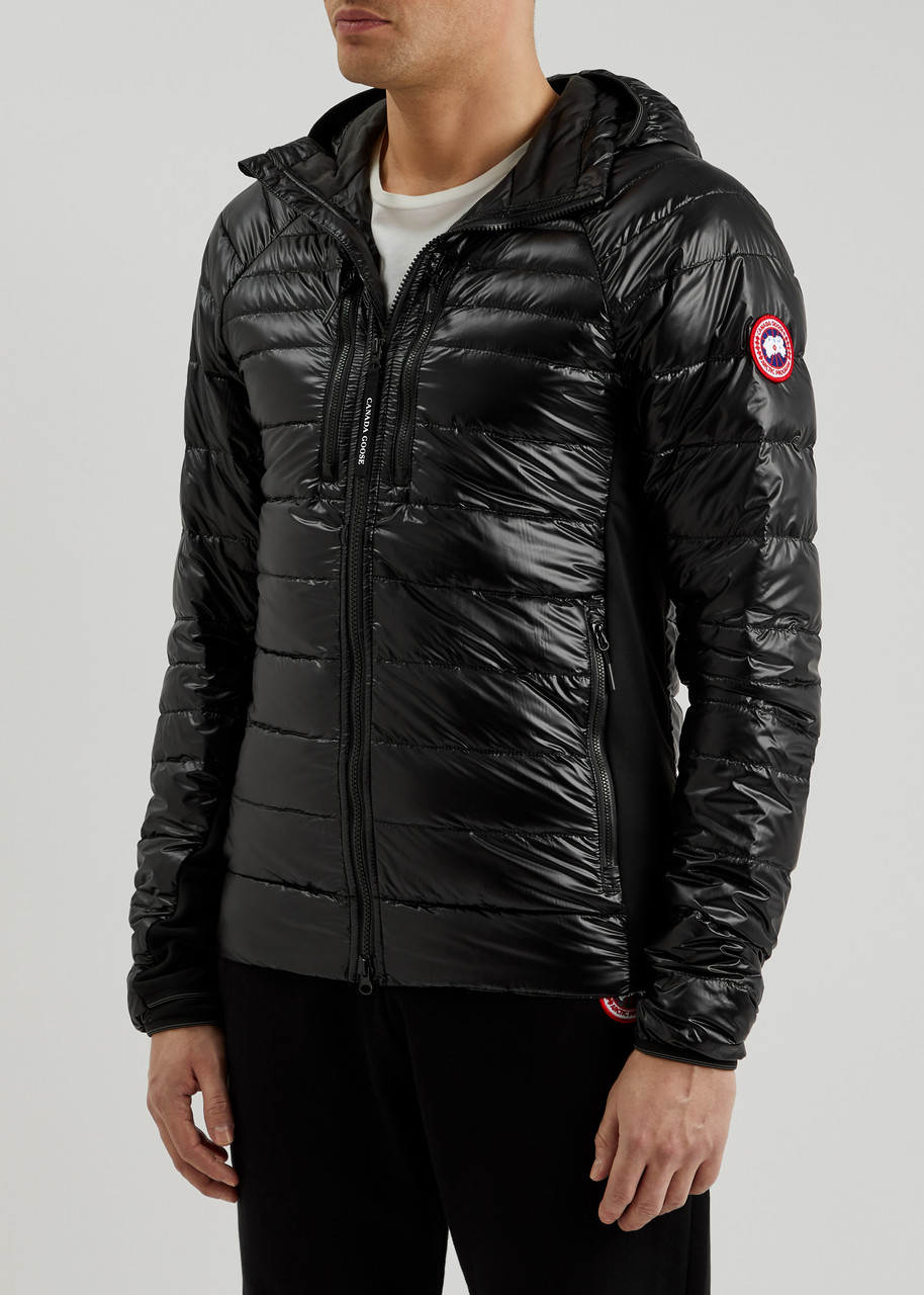 Canada Goose Hybridge Lite Slim-fit Quilted Shell Hooded Down Jacket In Black