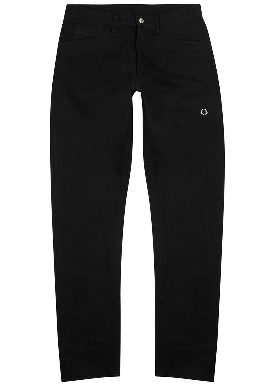 Moncler Genius 7 Moncler Fragment Hiroshi Fujiwara Man Denim Pants Black Size 34 Cotton In Black