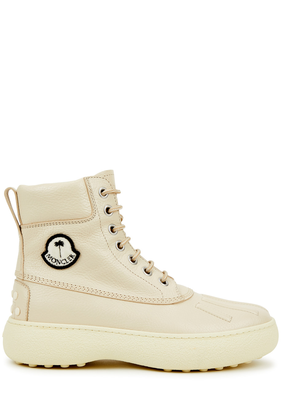 Moncler Genius 8 Moncler Palm Angels X Tod's Leather Ankle Boots - Off White - 5