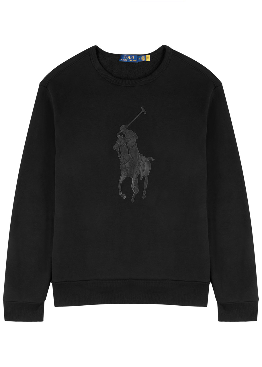 Polo Ralph Lauren Logo Cotton-blend Sweatshirt In Black