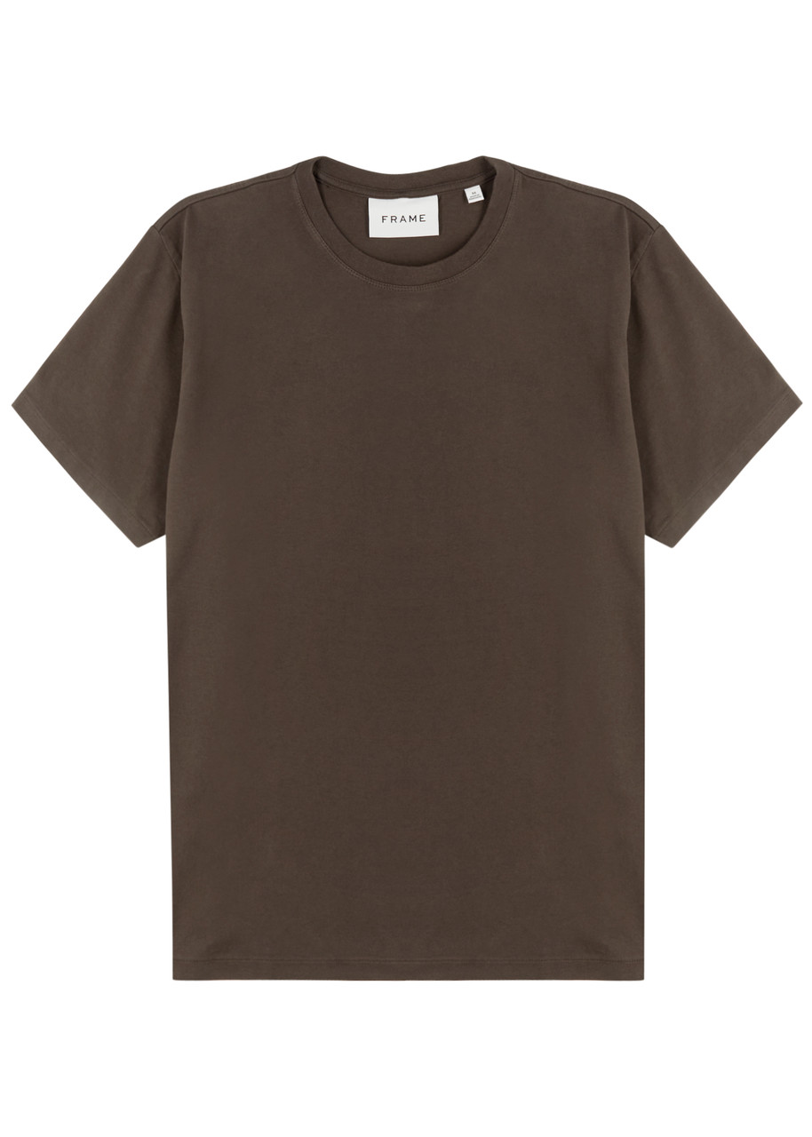 Frame Cotton T-shirt In Maroon