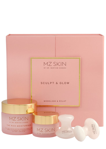 Mz Skin Sculpt & Glow Holiday Set, Gift Sets, Cotton, Floral In White