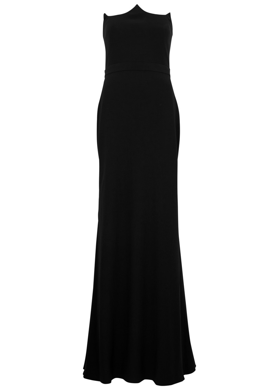 Alexander Mcqueen Strapless Gown In Black