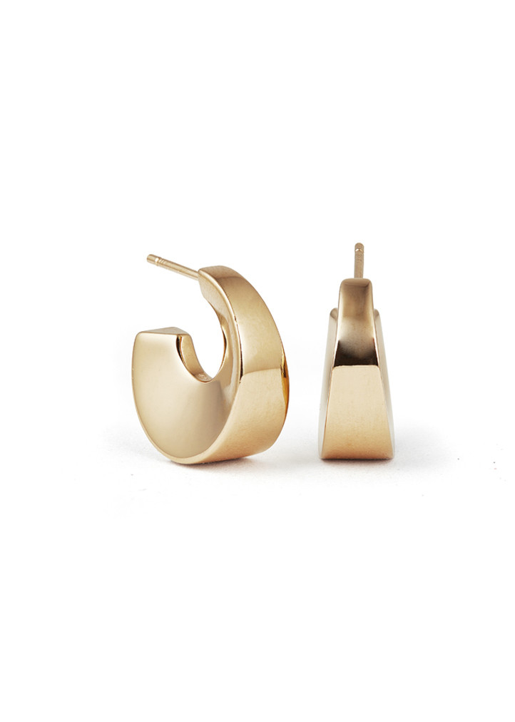 Otiumberg Arc Chunky 14kt Gold Vermeil Hoop Earrings - One Size