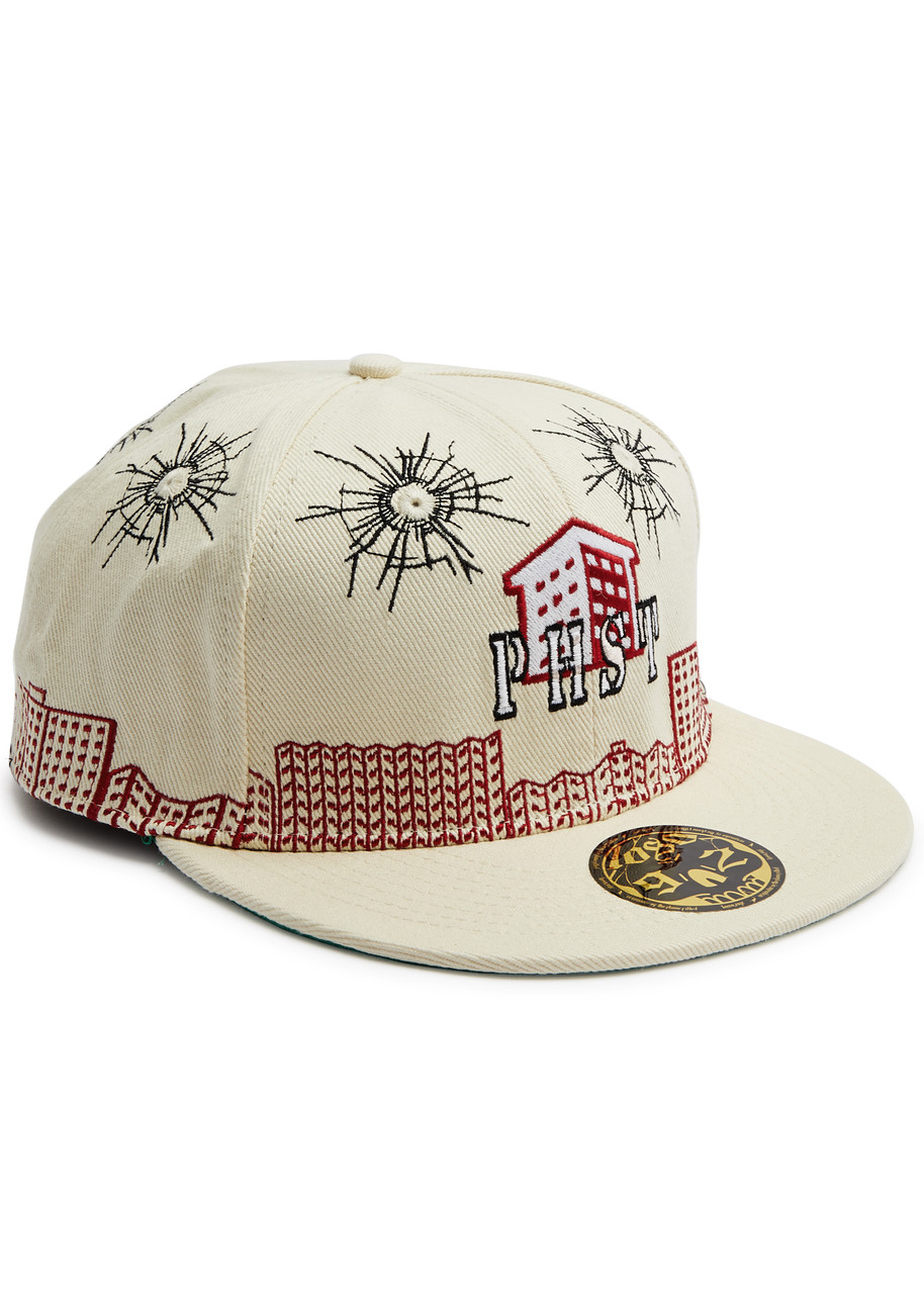 Loso Nyc X Phst Embroidered Twill Cap In Cream