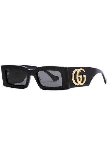 GUCCI Rectangle-frame sunglasses | Harvey Nichols