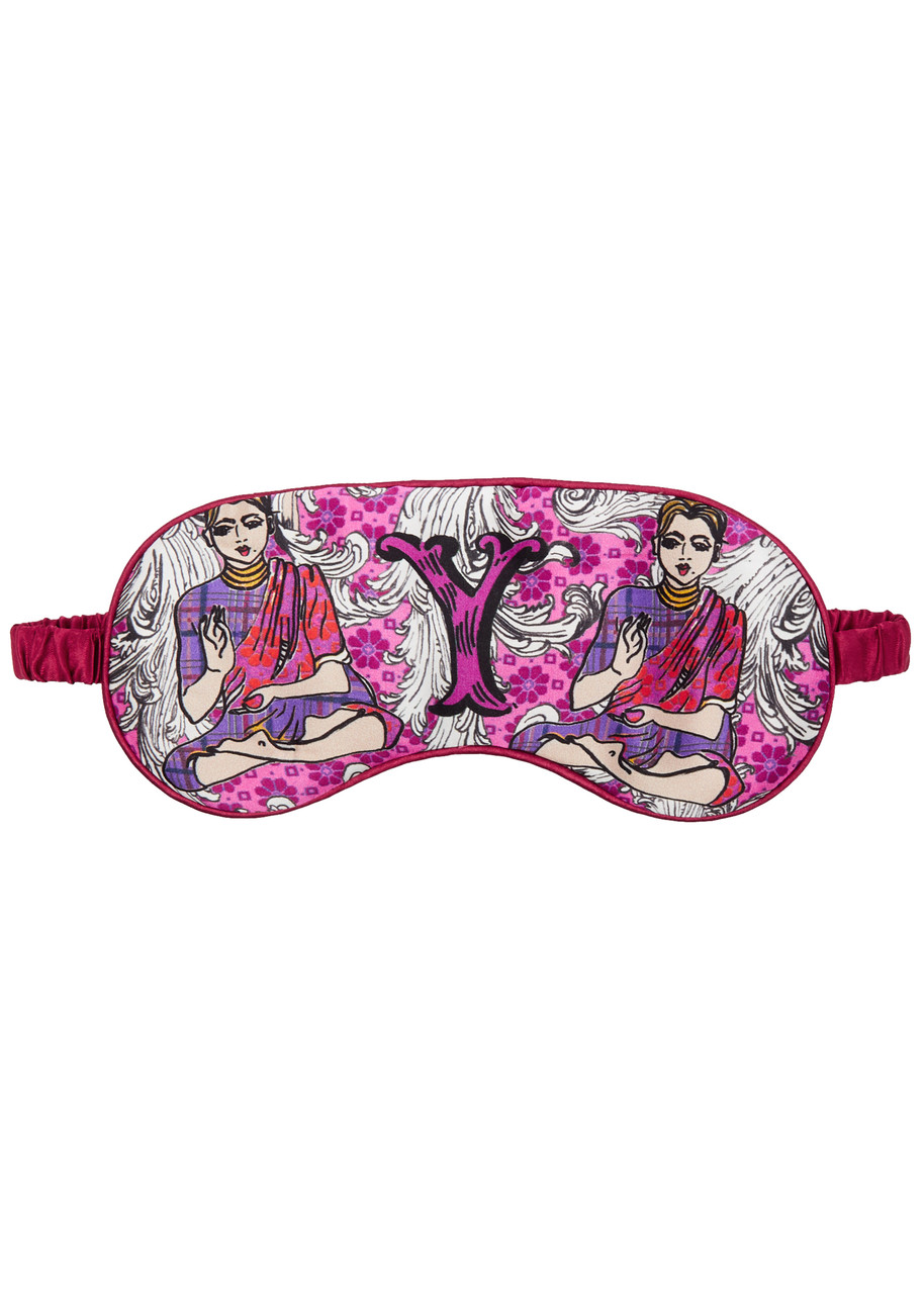 Jessica Russell Flint Y Is For Yoga Silk Eye Mask In Purple