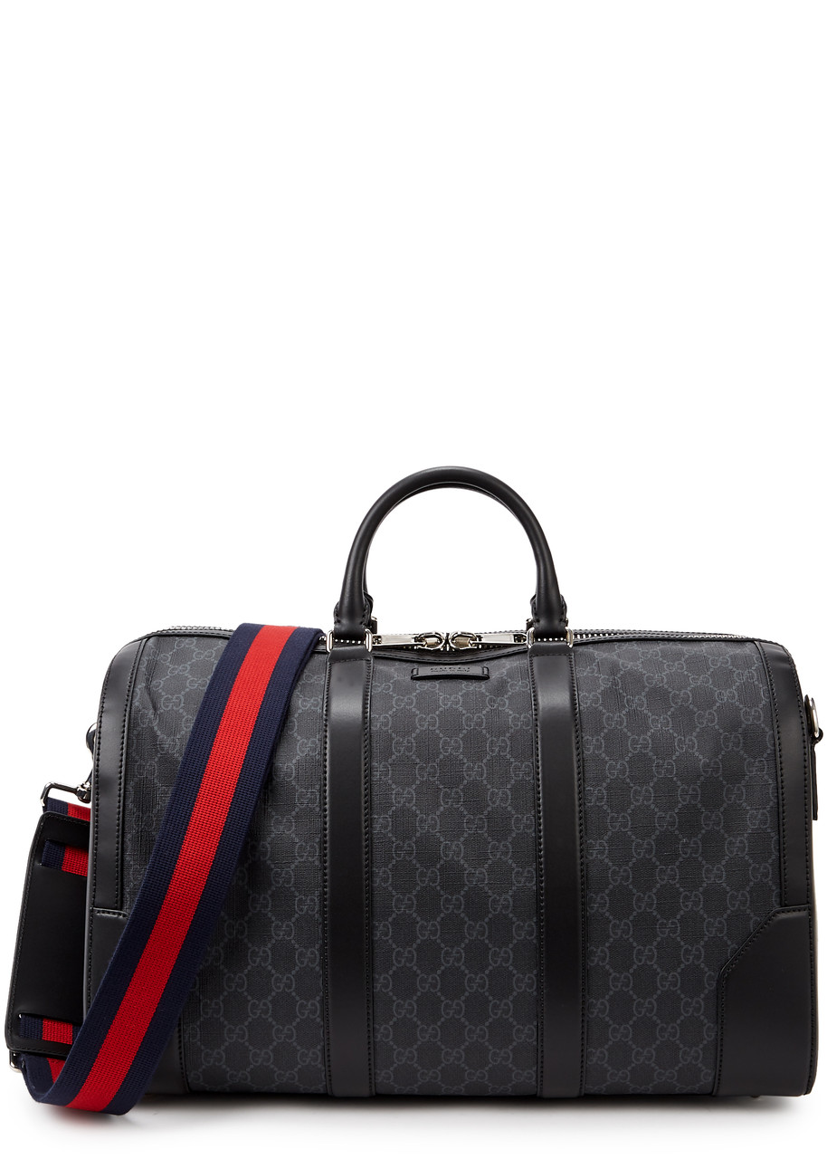 Gucci GG Supreme Monogrammed Holdall - Black And Red - One Size
