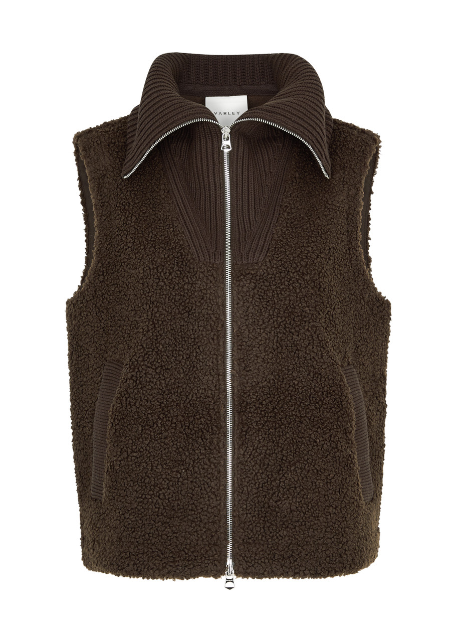 Varley Aspen Fleece Gilet - Dark Brown