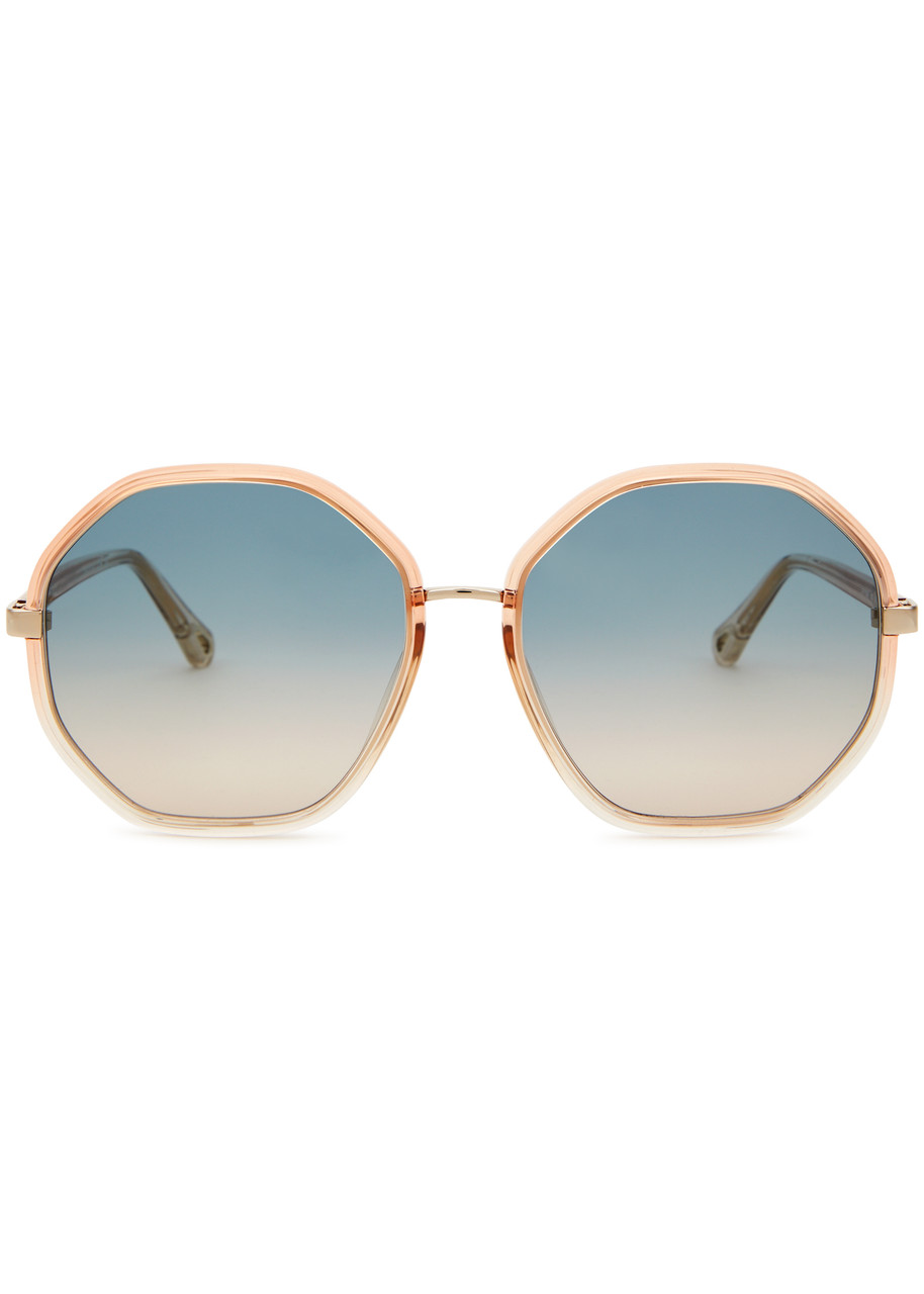 CHLOÉ CHLOÉ FRANKY OCTAGON FRAME SUNGLASSES, SUNGLASSES, GRADUATED LENSES