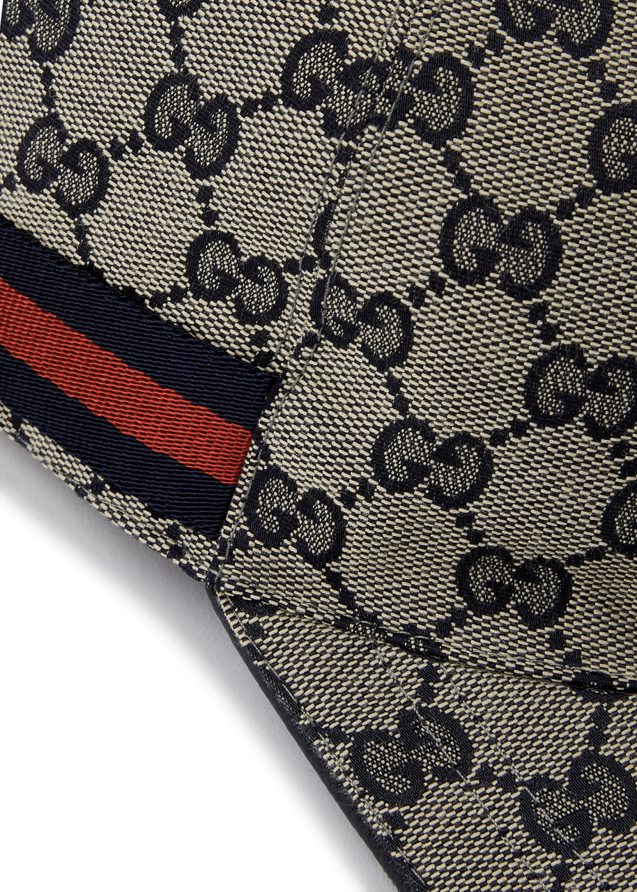  Gucci Gg Monogram Canvas Cap - Beige - M 