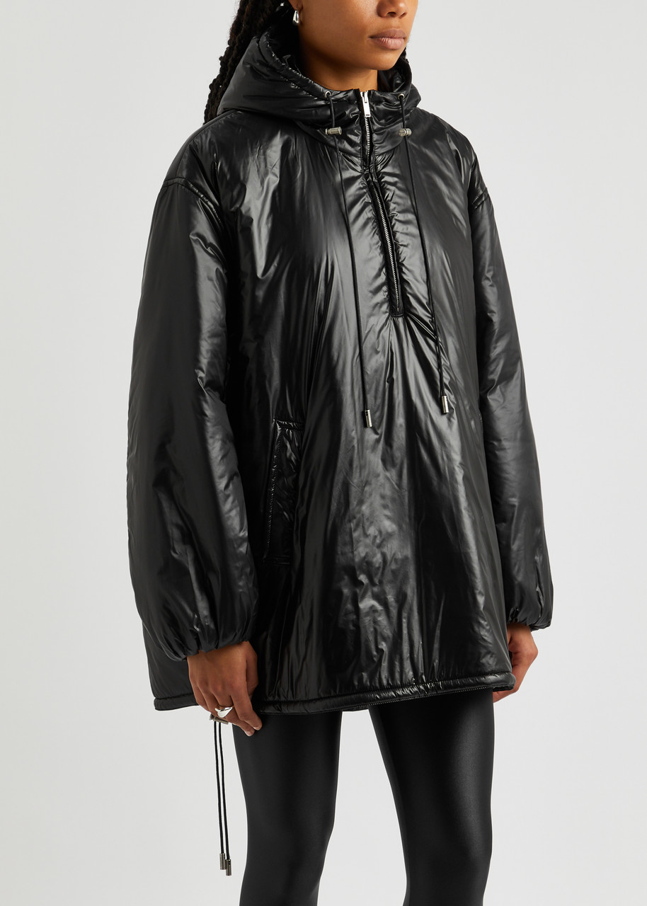  Saint Laurent Cassandre Half-zip Shell Jacket - Black - 36 (uk8 / S) 