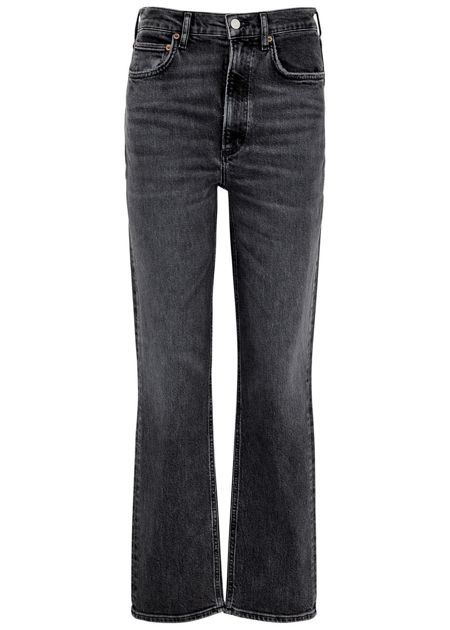 Agolde Stovepipe Straight-leg Jeans In Black