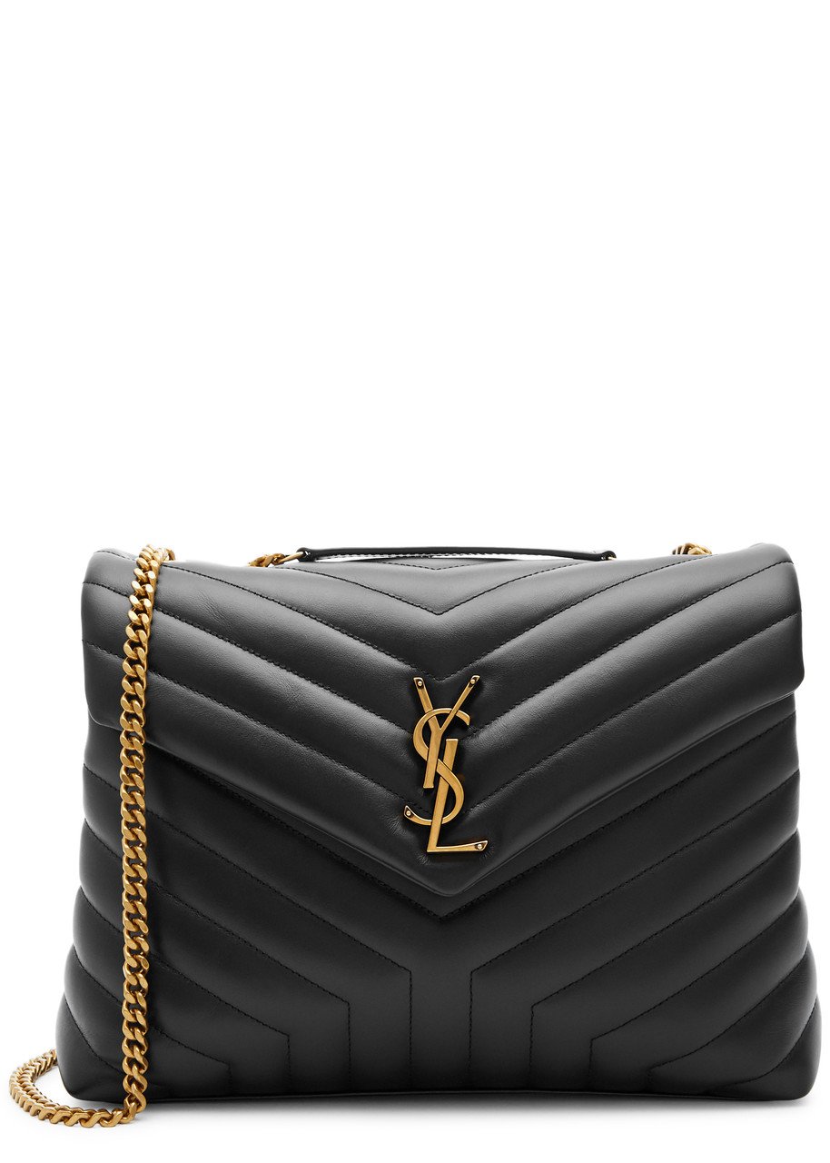 Saint Laurent Loulou Medium Leather Shoulder bag - Black - One Size
