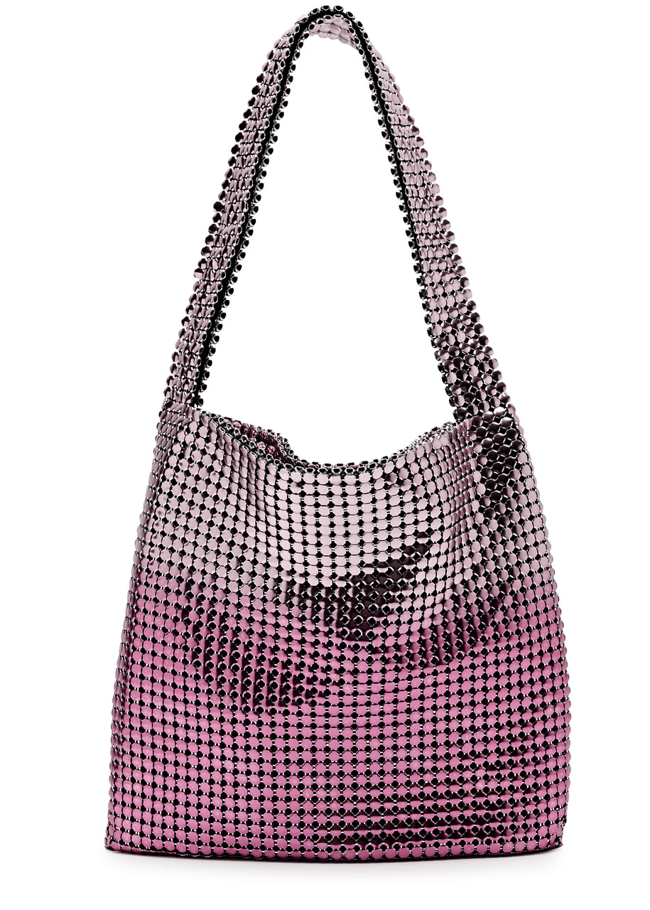 Rabanne Pixel Chainmail Shoulder Bag In Pink