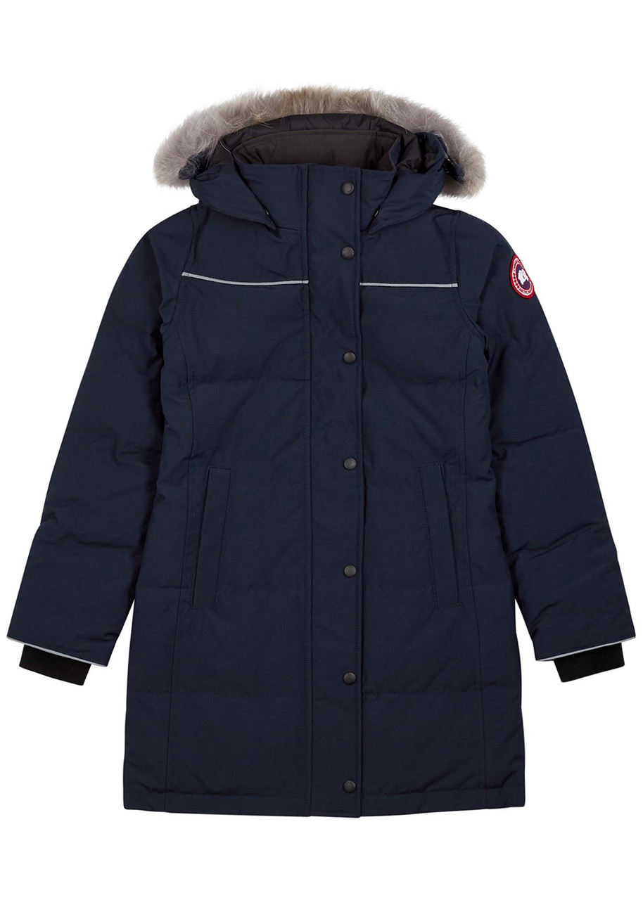 Canada Goose Kids Juniper Fur-trimmed Quilted Arctic-tech Parka - Navy