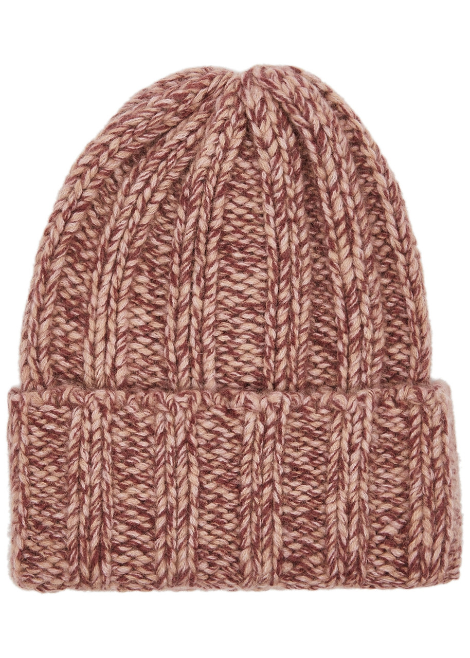 Inverni Chunky-knit Cashmere Beanie In Burgundy